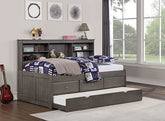 Tibalt Bed Model Foa7466Gy-Twin Bed W/ Trundle By Furniture Of America